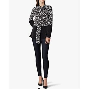 Derek Lam Asymmetrical Feather Blouse Rent the runway Preloved 2X